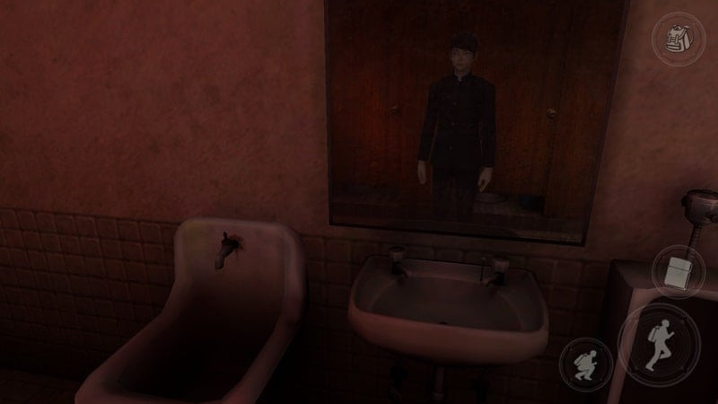 The main character of White Day searches for an escape route within the haunted school.