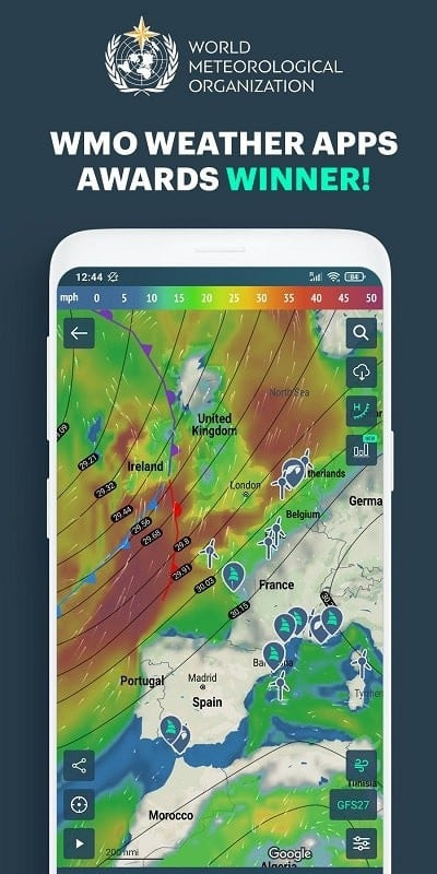 Windy.app weather forecast