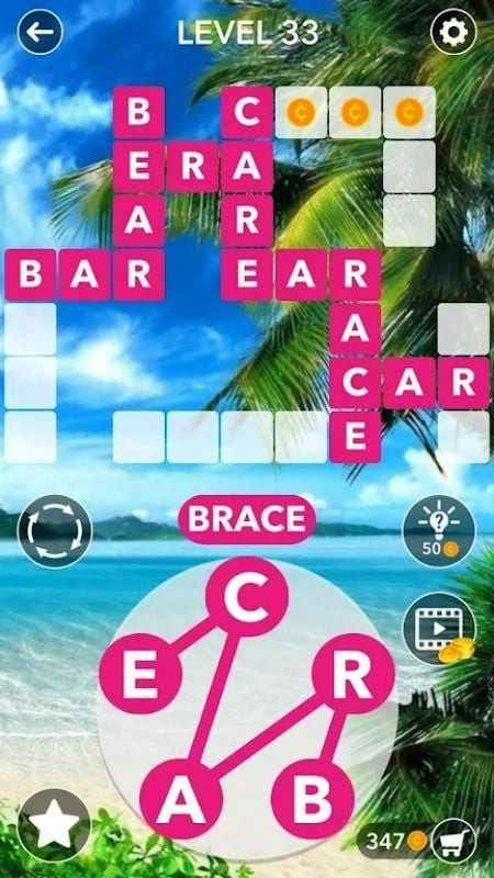 Word Crossword Search MOD APK language selection screenshot