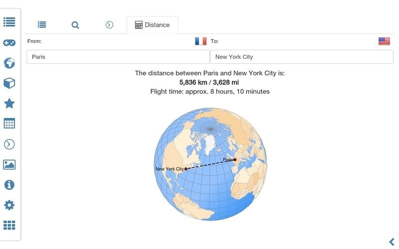 Exploring different countries in World Atlas MxGeo Pro