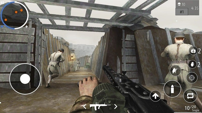 World War 2 Shooter MOD APK screenshot showcasing the weapon selection