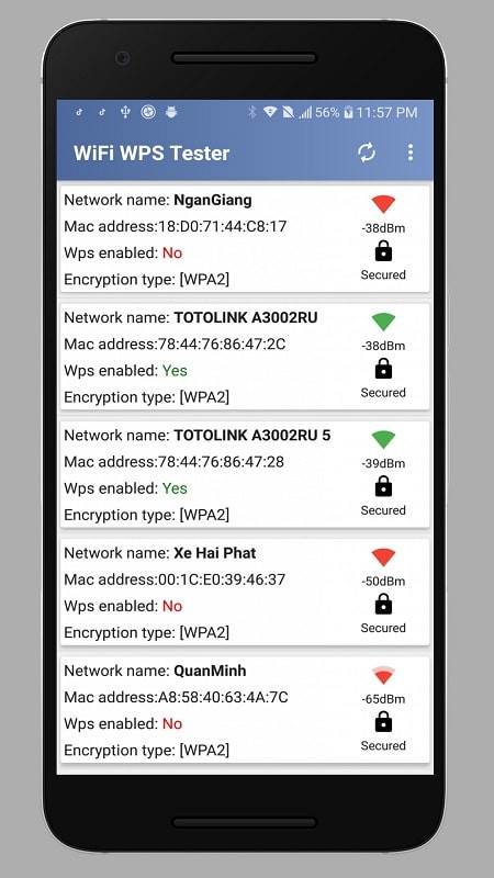 WPS WPA Tester MOD APK Screenshot