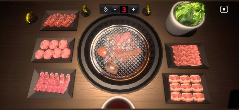 Yakiniku Simulator grill close-up