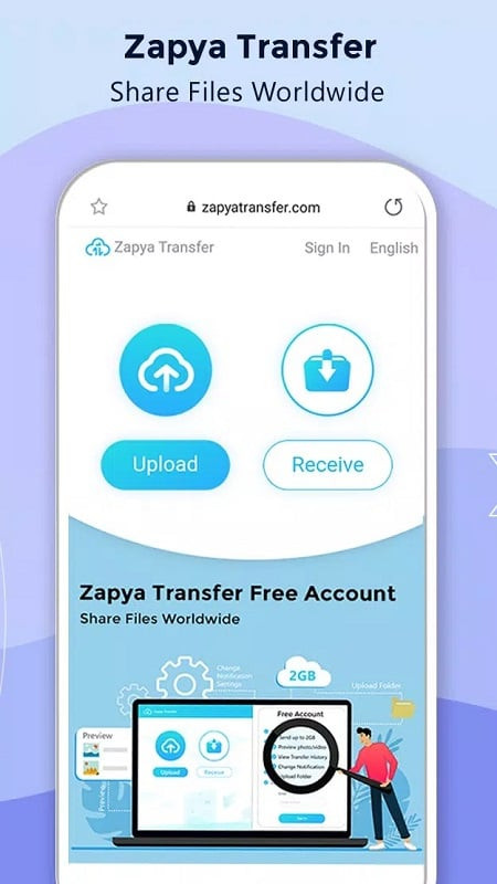 Zapya MOD APK File Management Interface