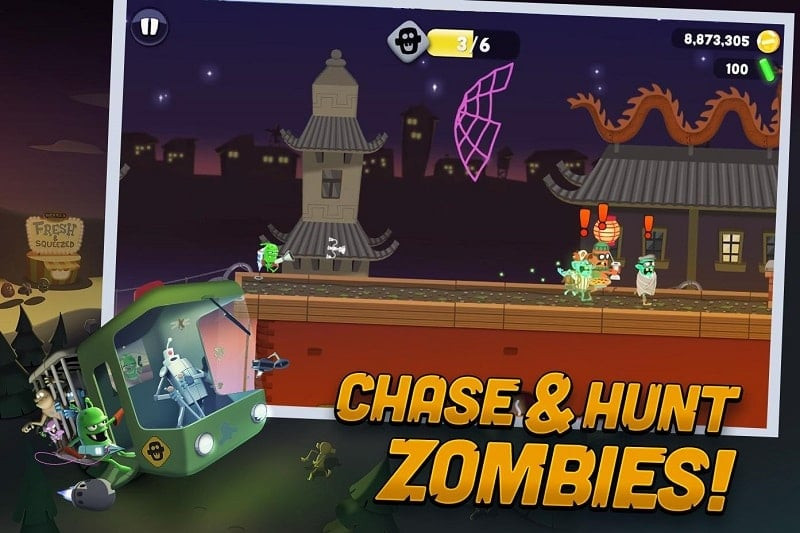 Zombie Catchers gameplay screenshot showing the capturing interface