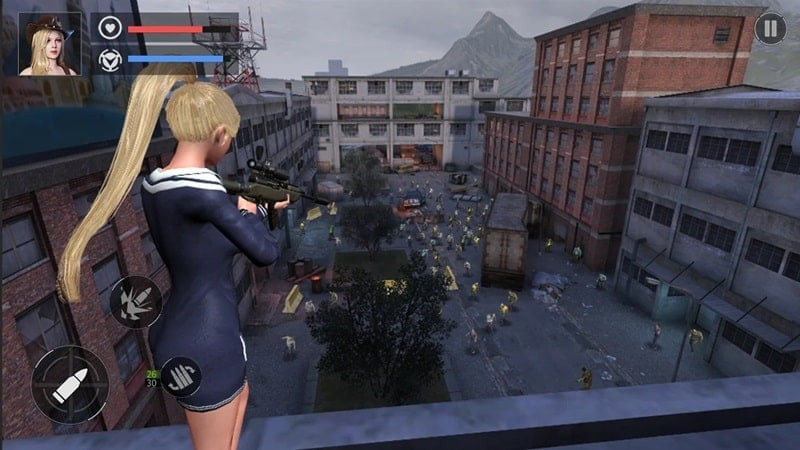 Zombie Hunter: Survival MOD APK map screenshot