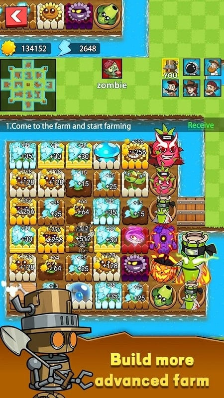 Numerous Levels in Zombies vs. Farmer MOD APK